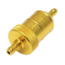 8mm 5/16" Aluminium Inline Fuel Petrol Diesels Filter Universal Gold