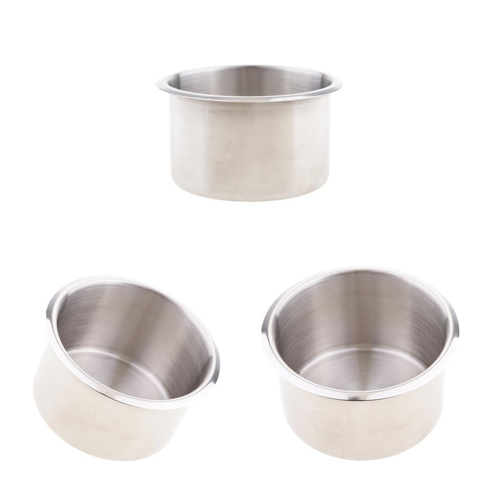 3X Stainless Steel Recessed Cup Drink Holder For Marine Boat Camper 90 6902696567840