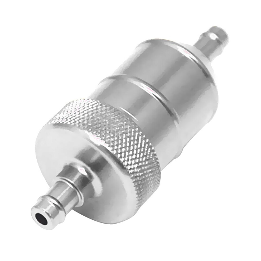 8Mm 5/16" Aluminium Inline Fuel Petrol Diesels Filter Universal Silver 6902696602893