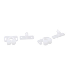 2pcs White ABS Double Ball Cabinet Cupboard Display Door Roller Latch