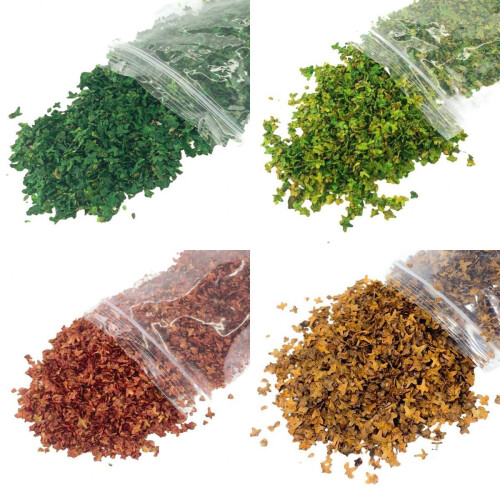 4Pcs 33ml Miniature Leaf Static Model Railway Sand Table Diorama Ornam 1
