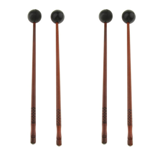 2 Pair Wooden Tongue Drum Sticks Mallets Beaters