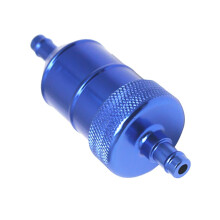 8mm 5/16" Aluminium Inline Fuel Petrol Diesels Filter Universal Blue