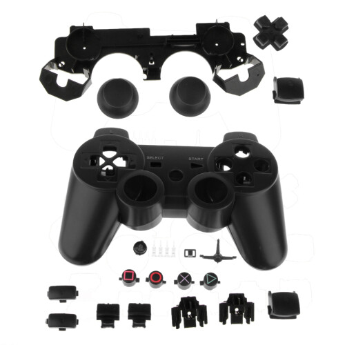Replacement Full Housing Shell Case Mod Kit for PS3 Controller Black 1