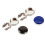 4Pcs Classic Men Cufflinks Ordinary Shirts Decor Round Button Covers B 3