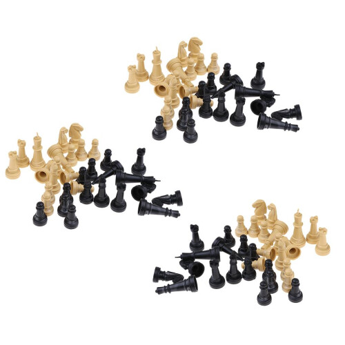 96pcs 2-inch Plastic Chess Pieces Only Board Game Checker Pawns Access 1