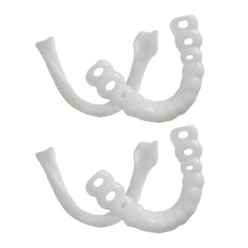 2x Silicone Upper/Lower False Teeth Dental Veneers Dentures Fake Tooth 1