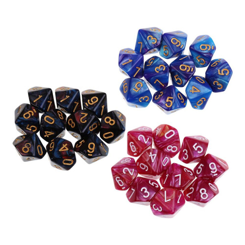 30pcs 10 Sided Dice D10 Polyhedral Dice for Dungeons and Dragons Game 1