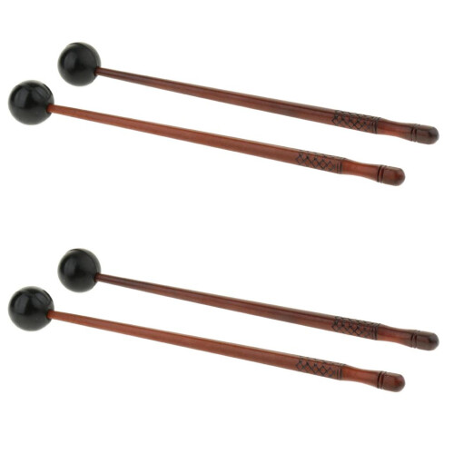 2 Pair Wooden Tongue Drum Sticks Mallets Beaters 2