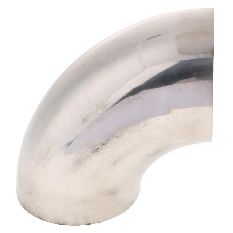 Car/Auto 3" Inch 201 Stainless Steel 90Degree Bend Elbow Exhaust Pipe Silver 6902696175779