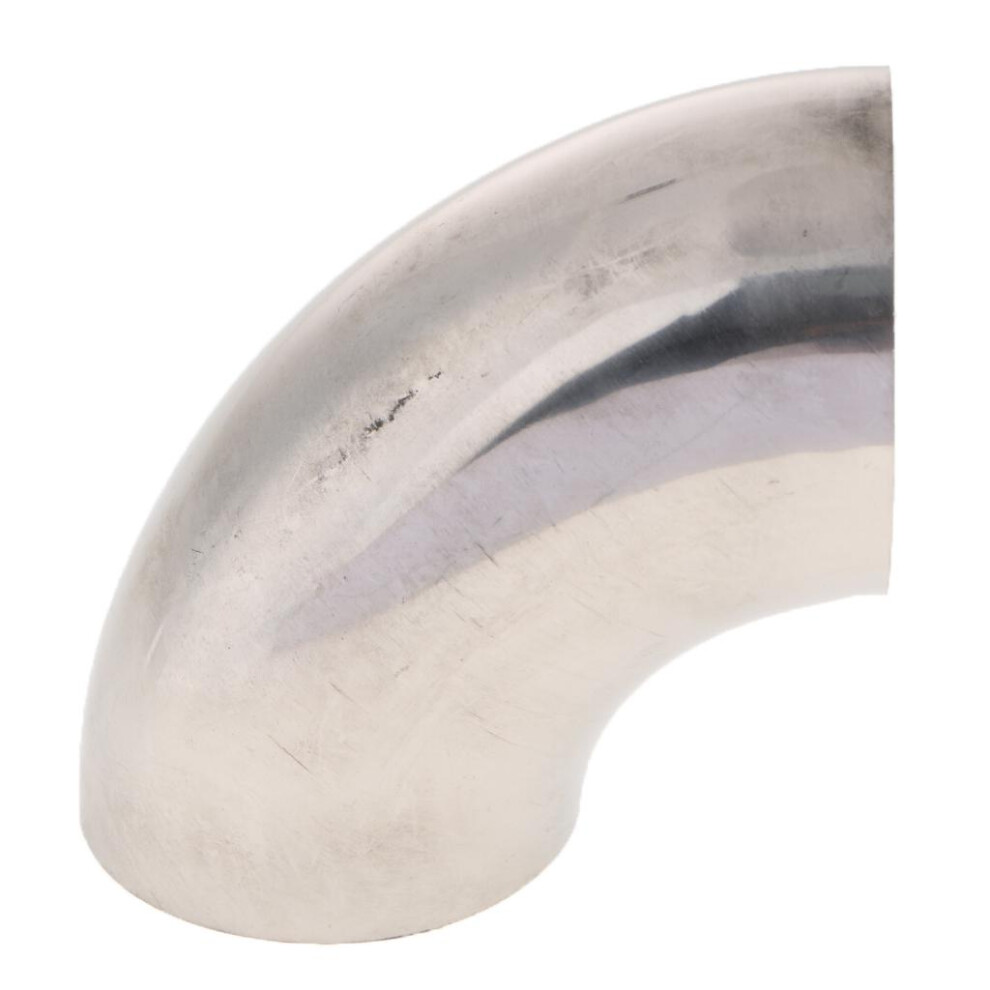 Car/Auto 201 Stainless Steel 90Degree Bend Elbow Exhaust Pipe 2Inch Silver 6902696290069