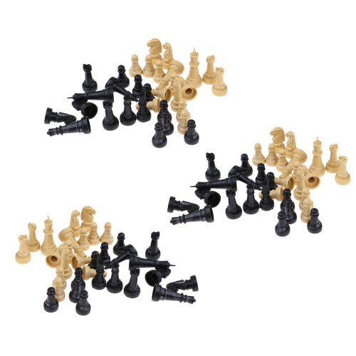 96pcs 2-inch Plastic Chess Pieces Only Board Game Checker Pawns Access 2