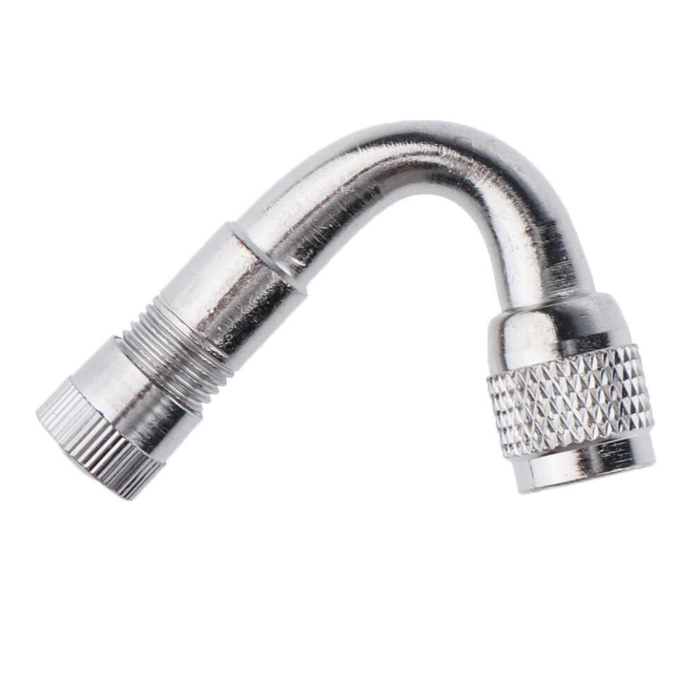 Motorcycle Tire Brass 45/90/135Degree Lengthened Inflatable Tube Silve 6902696423047