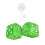 2Pcs Mirror dices Soft Hanging dices Model for Ornament Decoration gre 1