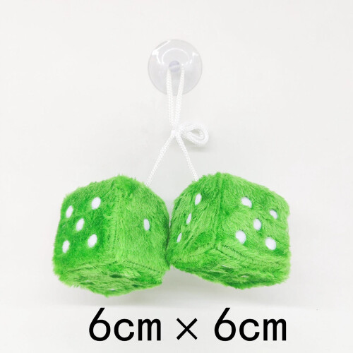 2Pcs Mirror dices Soft Hanging dices Model for Ornament Decoration gre 1