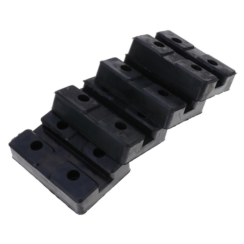 4Pcs Heavy Duty Rubber Car Lift Arm Pads Equipment Kit Square Black 6902696384201