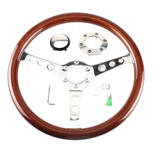 380mm Mahogany Wooden Steering Wheel for Classic Car Universal Profess