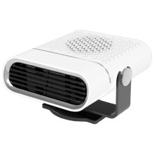 Car Heater Portable Electronic Auto Heater Fan 12V White
