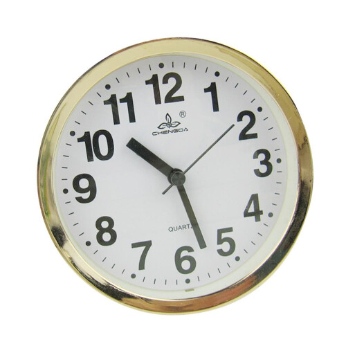 Modern Multi Shaped Desk Clock Quartz Clock Gold Frame Home Decor Roun 1
