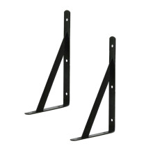 2 Pieces Metal L Shaped Wall Shelf Bracket Rack Support 200x120x2mm B