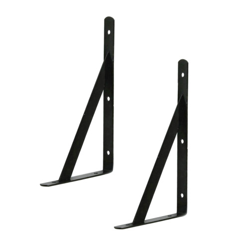 2 Pieces Metal  L Shaped Wall Shelf Bracket Rack Support 200x120x2mm B