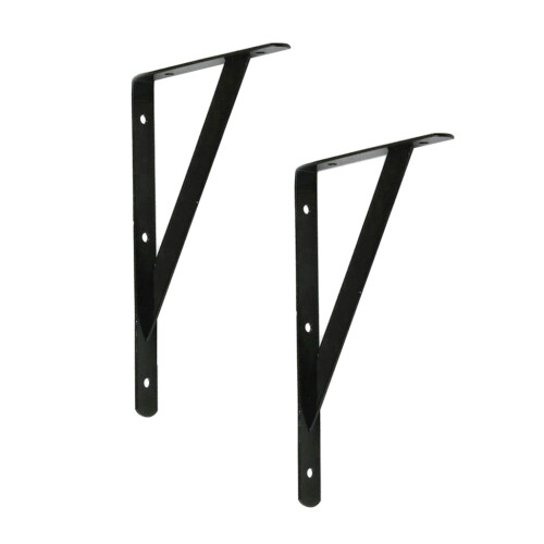 2 Pieces Metal  L Shaped Wall Shelf Bracket Rack Support 200x120x2mm B 2