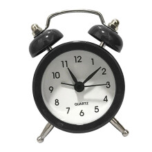 Vintage Double Bell Alarm Clock Mute Quartz Time Home Bedroom Office B