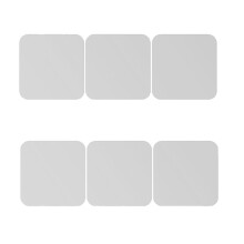 6 Pieces Self-adhesive Square Mirror Wall Stickers Decal #1 14x14cm Si