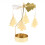 Christmas Decor Rotating Candle Tea Light Holder Candlestick Gold Pine 2