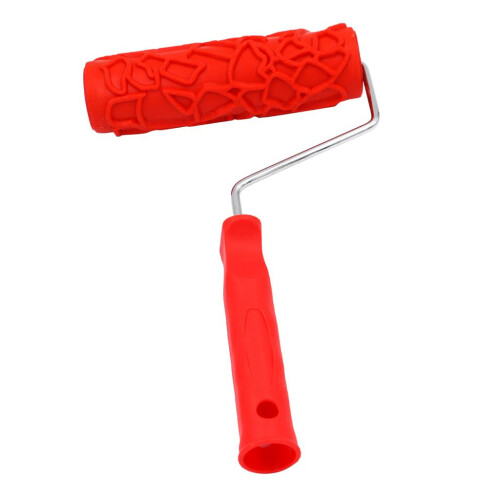 7-Inch Assorted Embossed Pattern Painting Roller with Plastic Handle 8