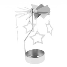 Christmas Decor Rotating Candle Tea Light Holder Candlestick Star