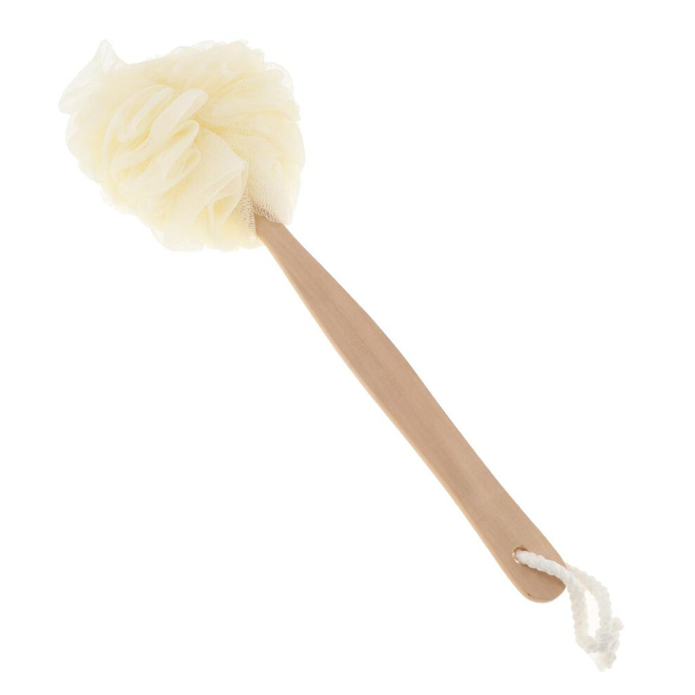 Long Handle Shower Puff  Pouf Sponge Exfoliating Mesh Brush Scrubber W