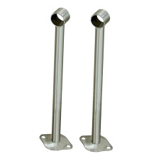 2x Stainless Steel Wardrobe Pipe Lever Bracket Closet Rod Holder 350mm