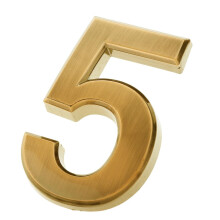 Golden Plastic Self-Adhesive Door Number Sign Plaque Sticky Numeric Di