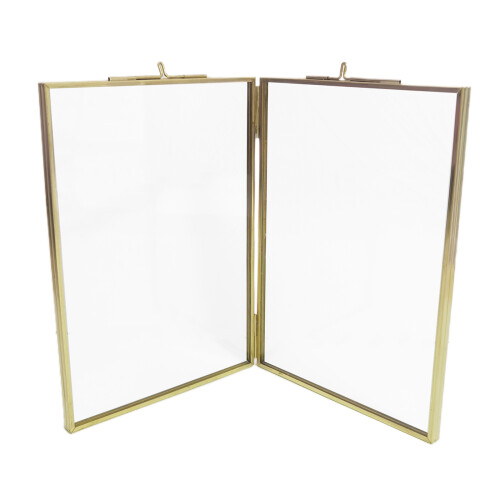 Gold Picture Frame Double Sided Photo Frames Specimen Display Holder 7