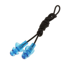 Waterproof Diving Swimming Swim Water Sports Ear Plugs+String Cord Blu