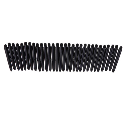 30Pcs 35mm 2BA Thread Plastic Dart Stems Shafts Soft Tip Darts Black