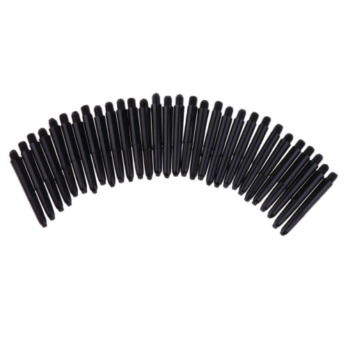 30Pcs 35mm 2BA Thread Plastic Dart Stems Shafts Soft Tip Darts Black 2