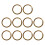 10 Pieces Brass Flat Round Split Key Chain Rings Key Holder Craft 30mm 2