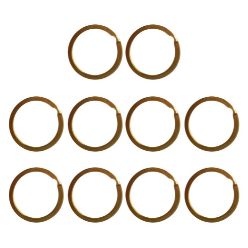 10 Pieces Brass Flat Round Split Key Chain Rings Key Holder Craft 30mm 1