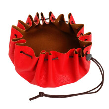 Waterproof 15" PU Leather Drawstring Storage Pouch Swimming Beach Camp