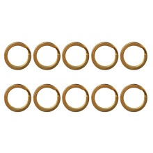 10 Pieces Brass Flat Round Split Key Chain Rings Key Holder Craft 20mm