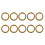 10 Pieces Brass Flat Round Split Key Chain Rings Key Holder Craft 20mm 1