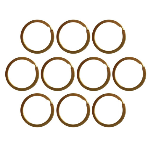 10 Pieces Brass Flat Round Split Key Chain Rings Key Holder Craft 30mm 2