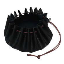 Waterproof 15" PU Leather Drawstring Storage Pouch Swimming Beach Camp