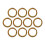 10 Pieces Brass Flat Round Split Key Chain Rings Key Holder Craft 20mm 2