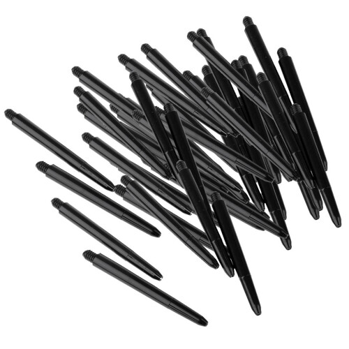 60Pcs Thread Plastic Re-Grooved Dart Stems Shafts Black 1