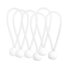 6 Pcs Heavy Duty Bungee Ball Cord Tarp Tent Tie Down Ball Rope White 8