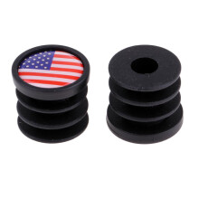 1 Pair National Flag Handlebar End Plugs For Mountain Road Bike U.S.A