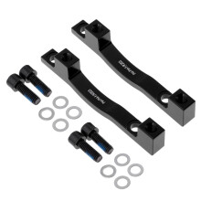 2 Pieces 203mm MTB Bicycle Front & Rear Disc Brake Mount Adaptor Black